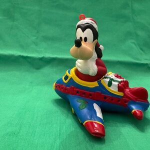 Goofy Holiday Airplane Ornament - Multicolor
